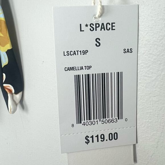 NWT l*space Camellia Underwire Bikini Top Sugar & Space sz S Navy Floral Summer - Picture 6 of 9